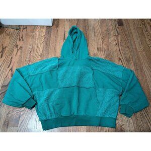 Aerie patchwork green hoodie (XS)